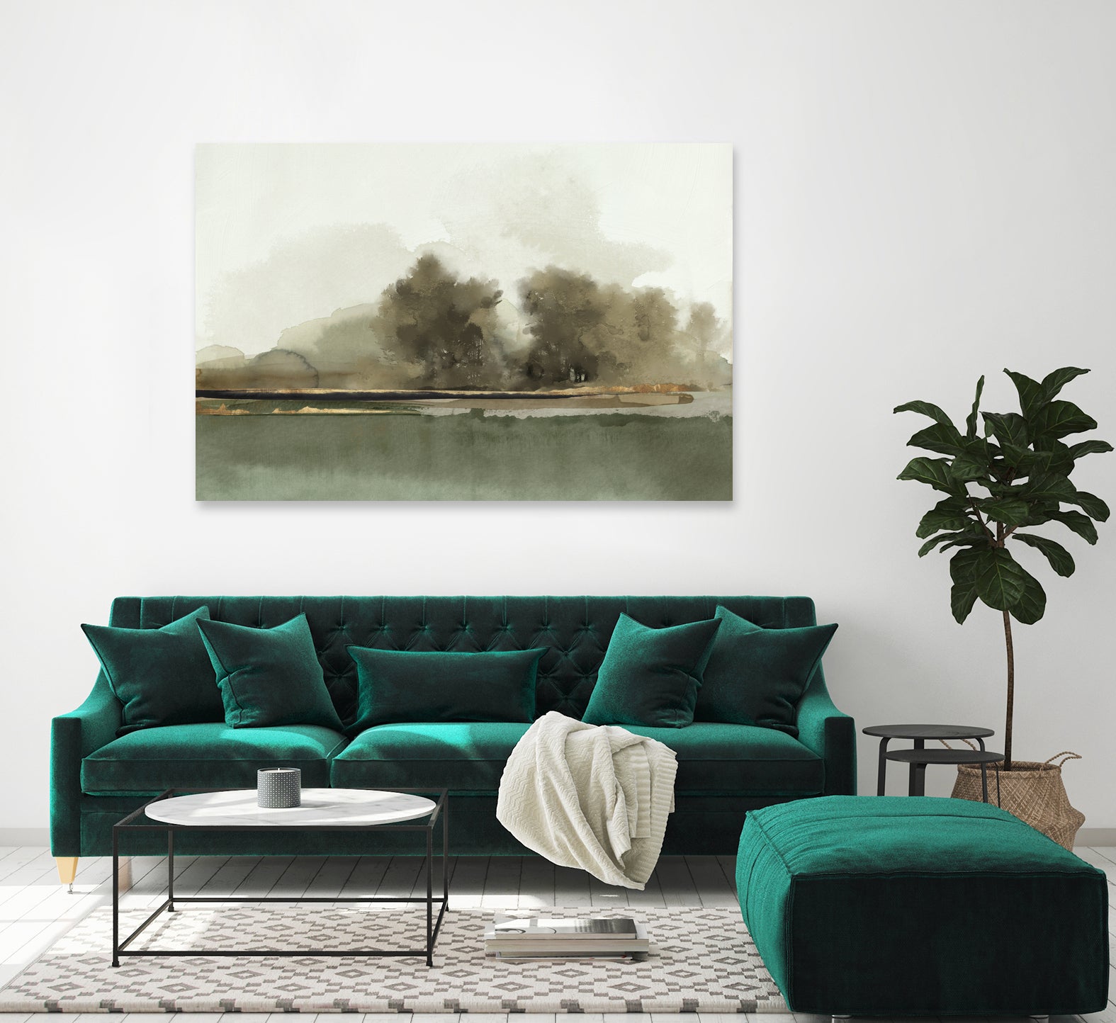 Forest Memories by Jacob Q on GIANT ART - gold landscape