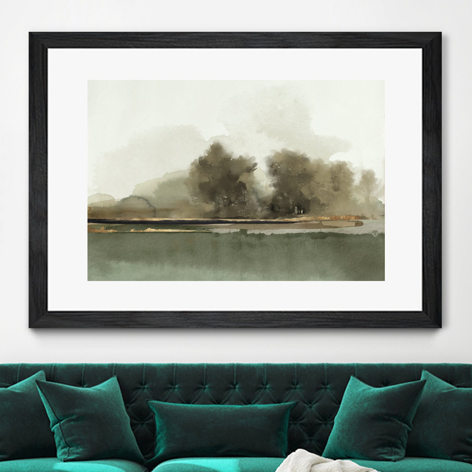 Forest Memories by Jacob Q on GIANT ART - gold landscape