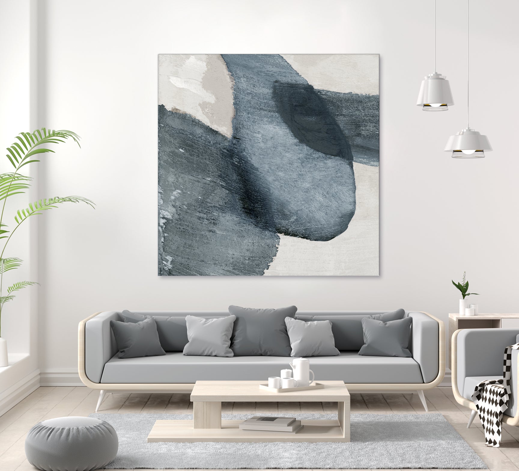 Blue Reverie II by Jacob Q on GIANT ART - blue shapes cloud dancer