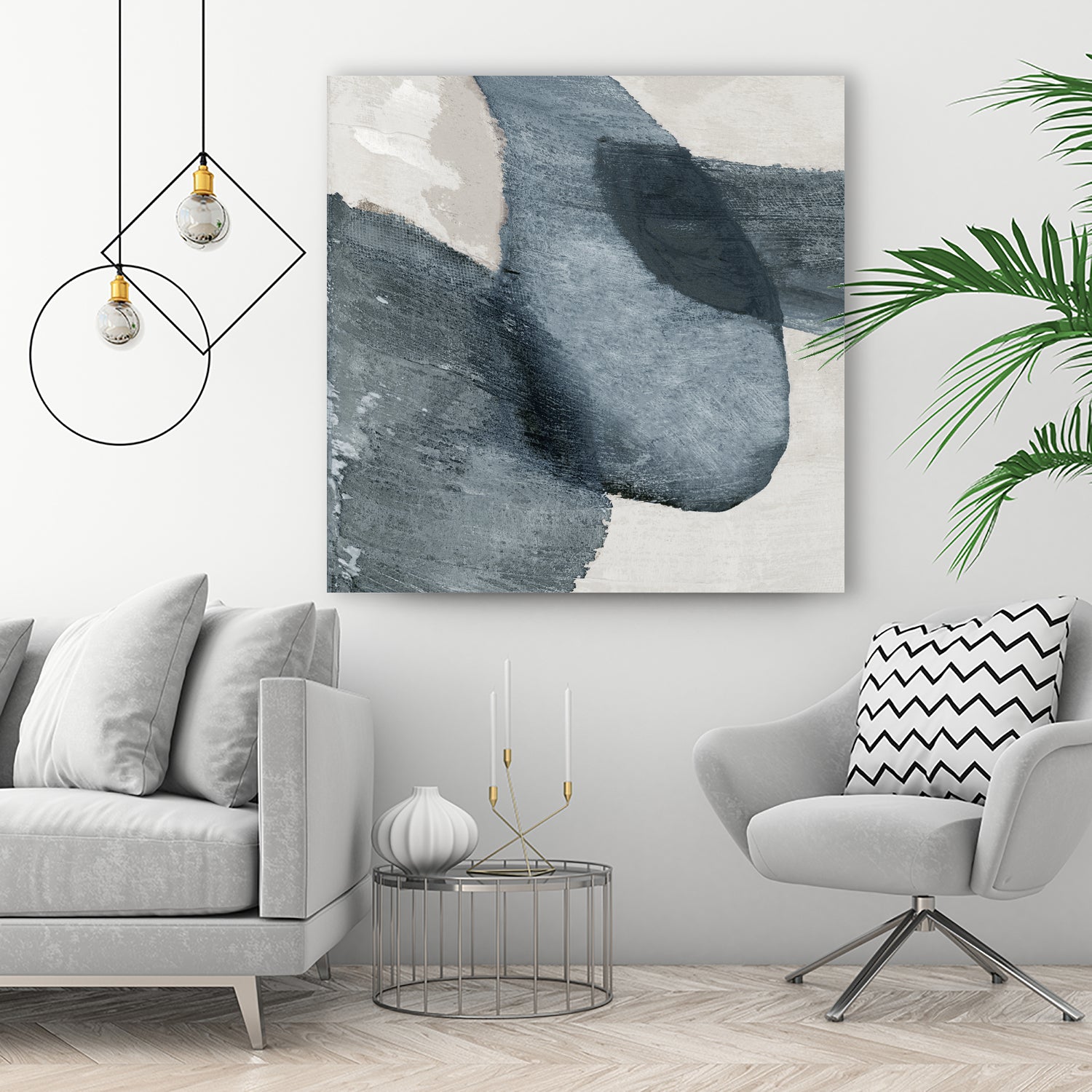 Blue Reverie II by Jacob Q on GIANT ART - blue shapes cloud dancer