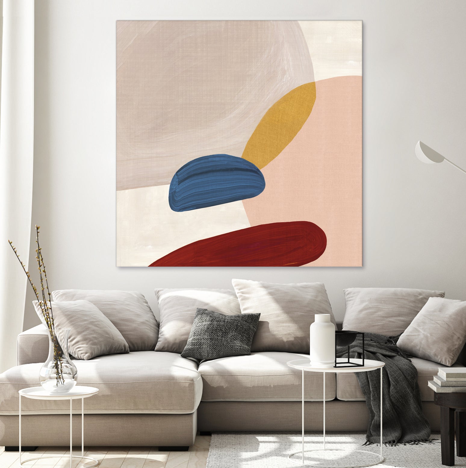 Pink Pebbles II by Eva Watts on GIANT ART - pink shapes