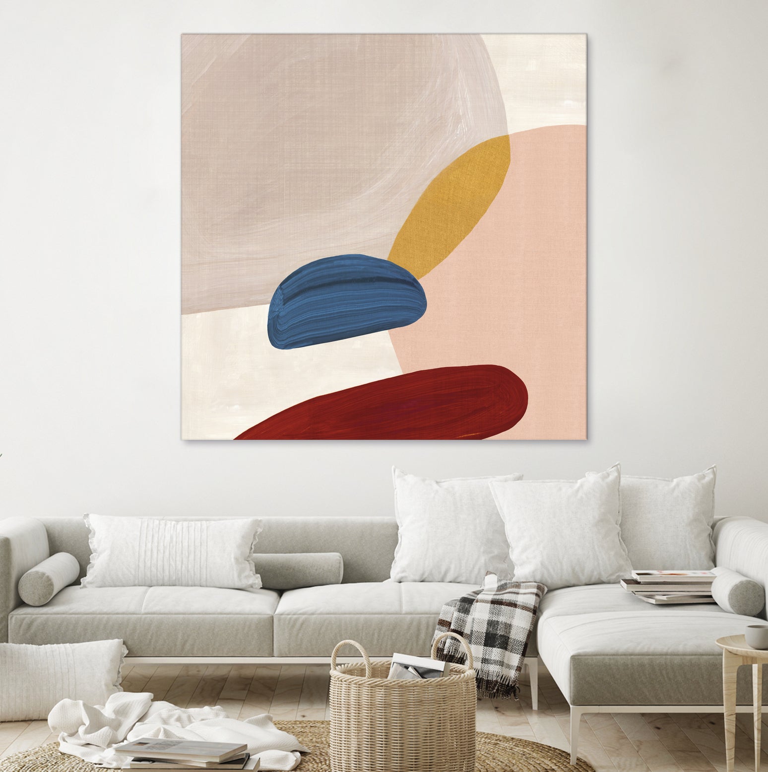 Pink Pebbles II by Eva Watts on GIANT ART - pink shapes
