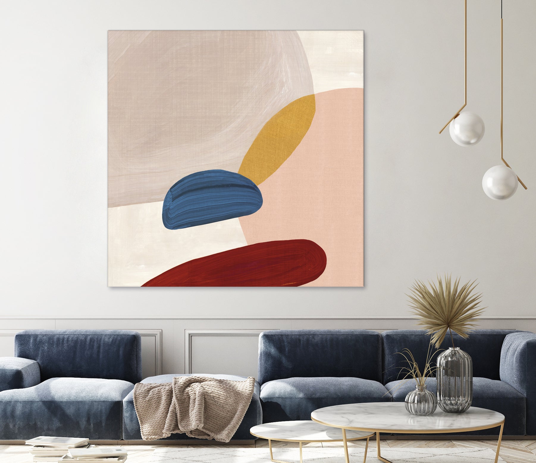 Pink Pebbles II by Eva Watts on GIANT ART - pink shapes