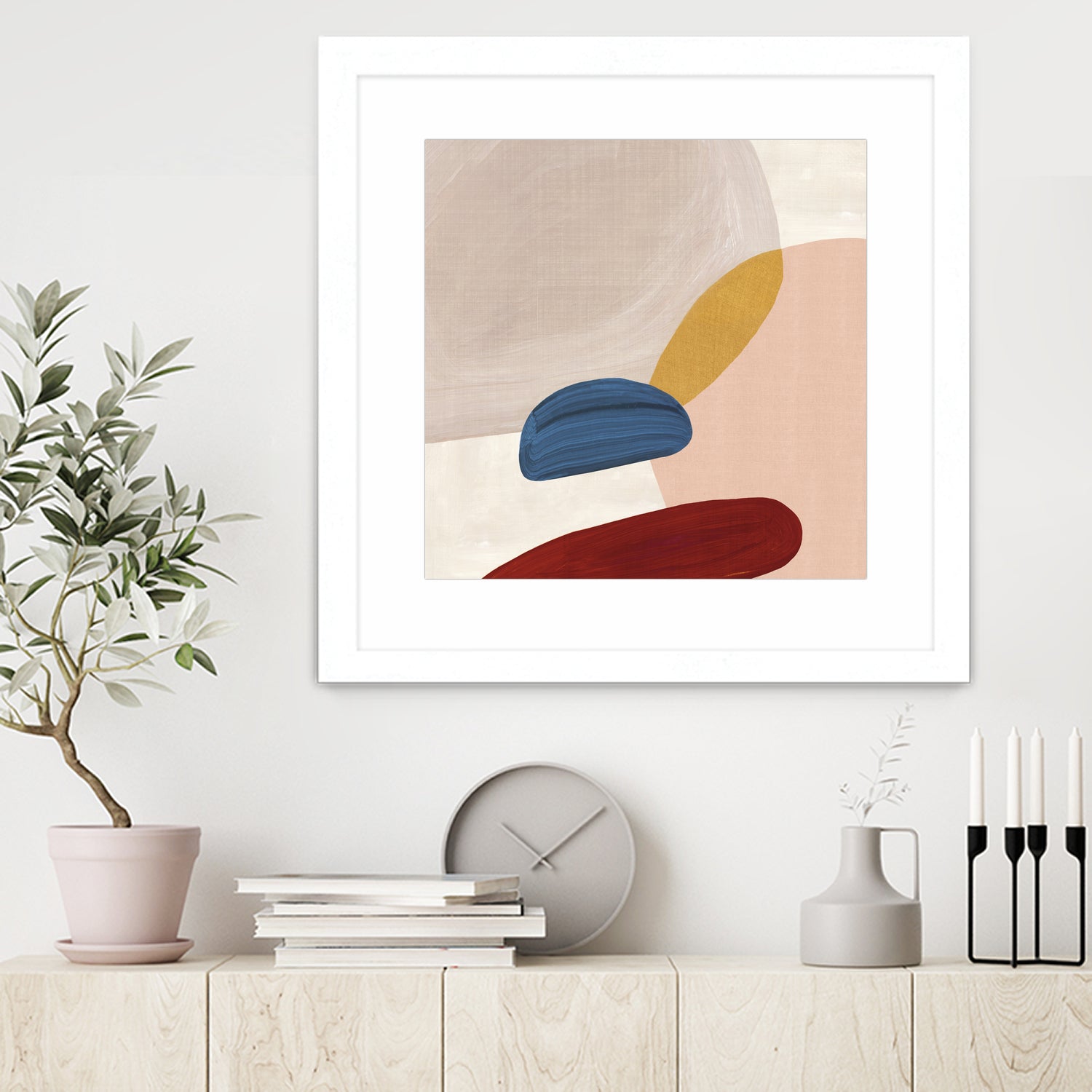 Pink Pebbles II by Eva Watts on GIANT ART - pink shapes