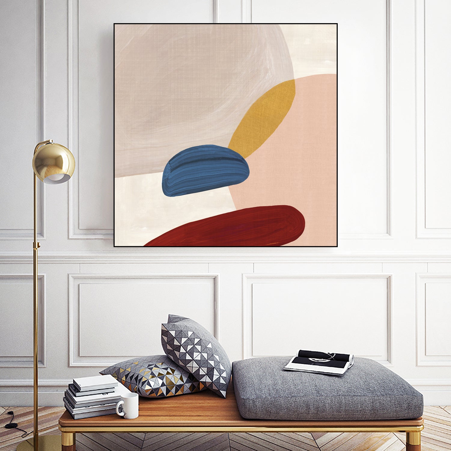 Pink Pebbles II by Eva Watts on GIANT ART - pink shapes