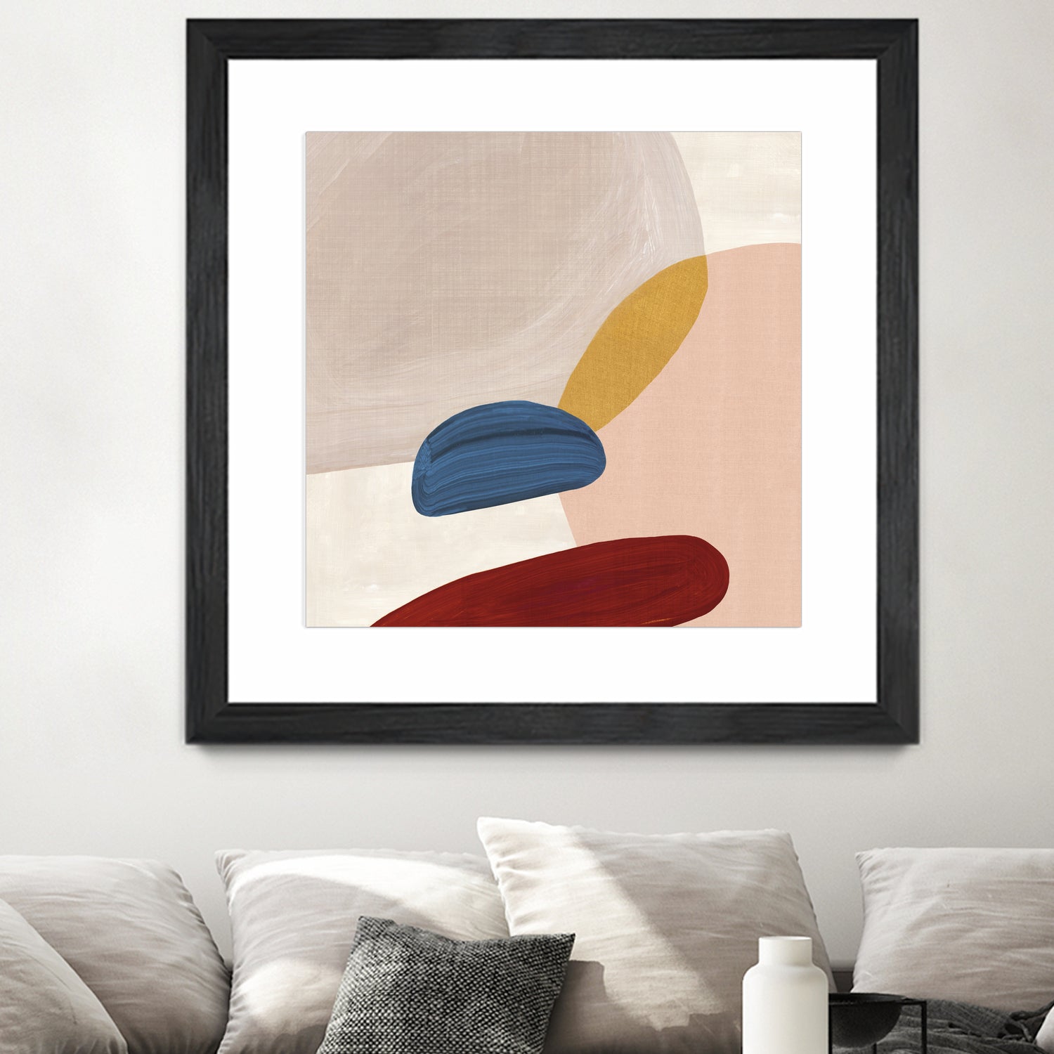 Pink Pebbles II by Eva Watts on GIANT ART - pink shapes