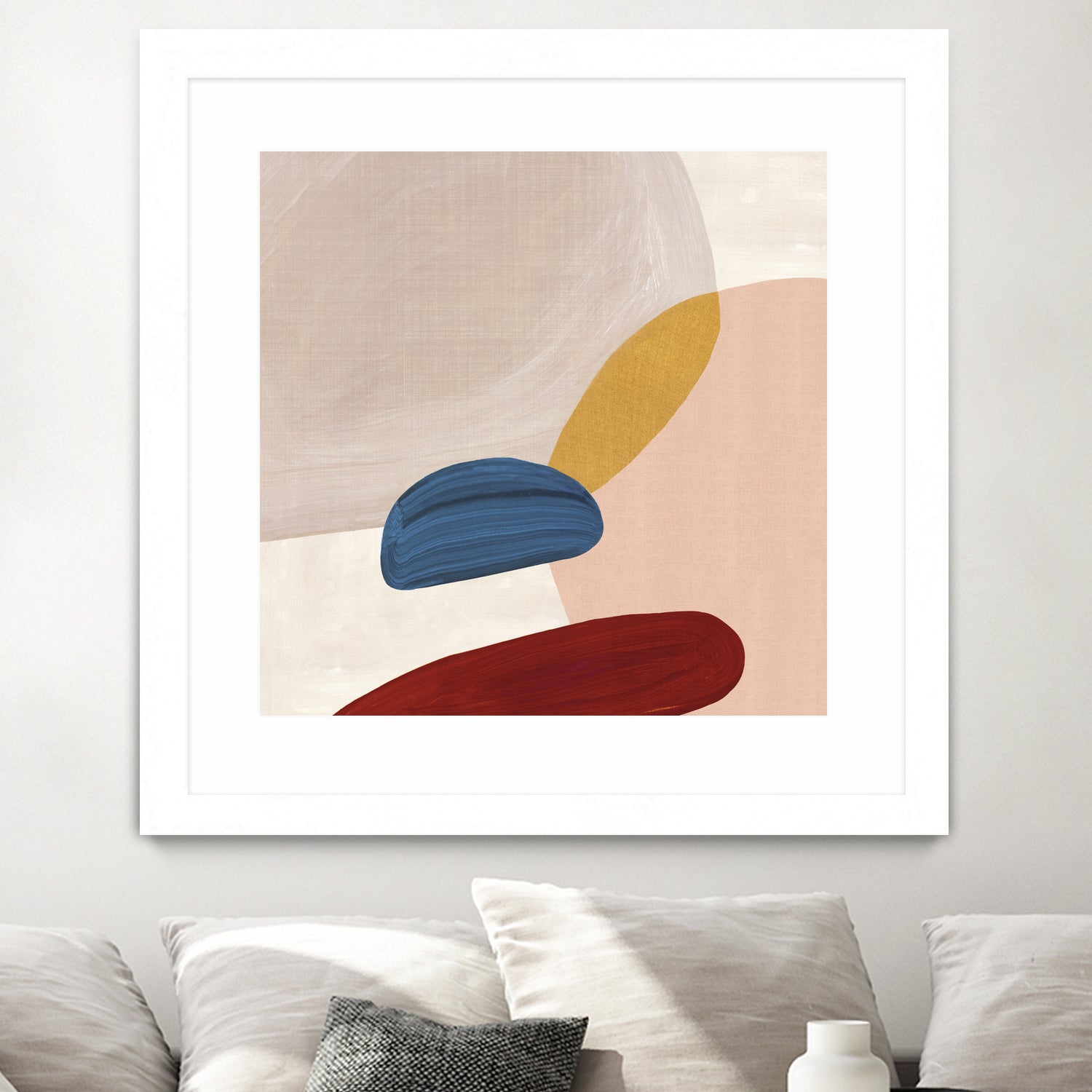Pink Pebbles II by Eva Watts on GIANT ART - pink shapes