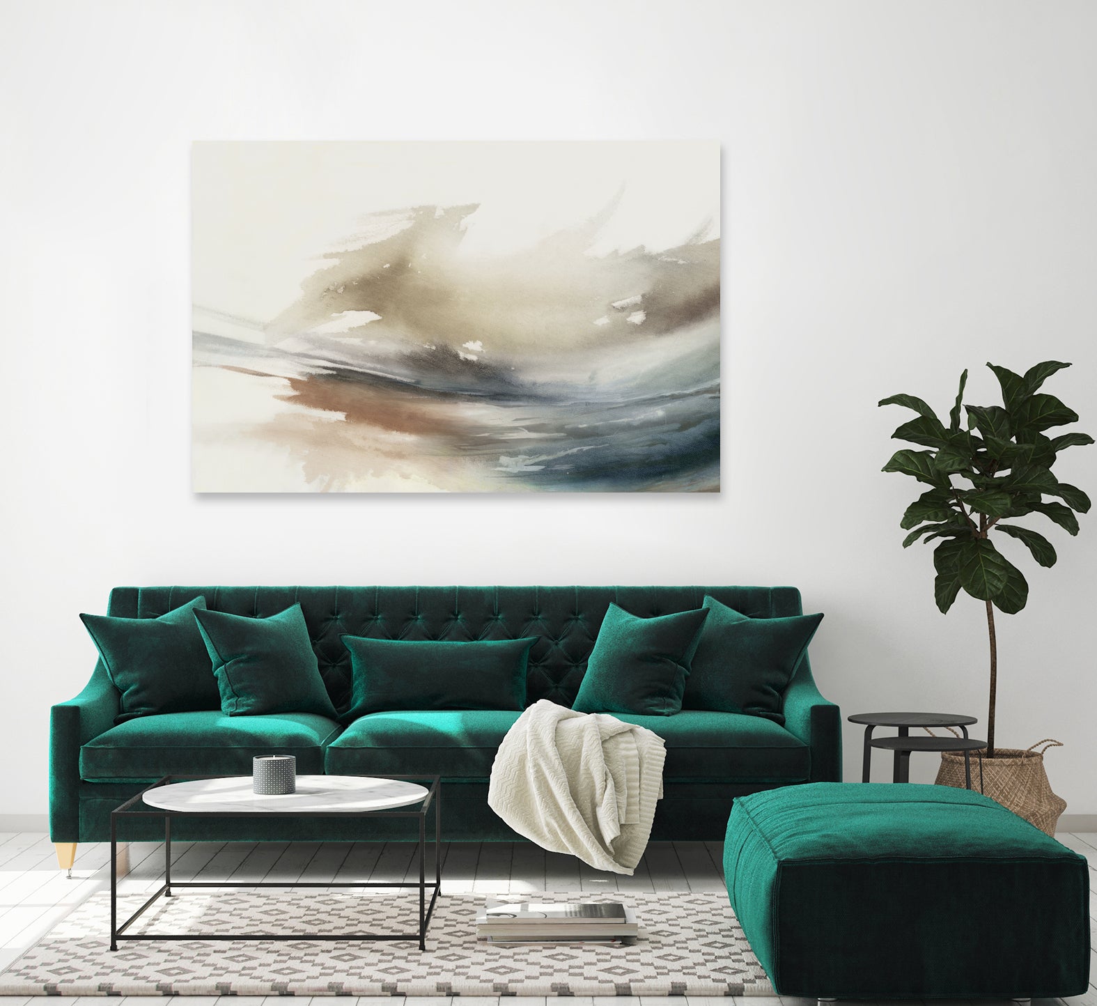 Gentle Abstractions by Pi Studio on GIANT ART - brown cloud dancer