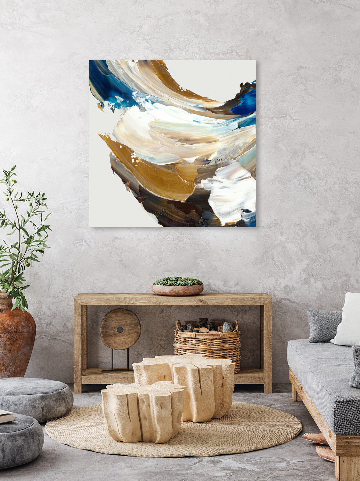 Crashing Blue by Pi Studio on GIANT ART - blue