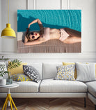 Poolside by Colin on GIANT ART - beige figurative sunbathing