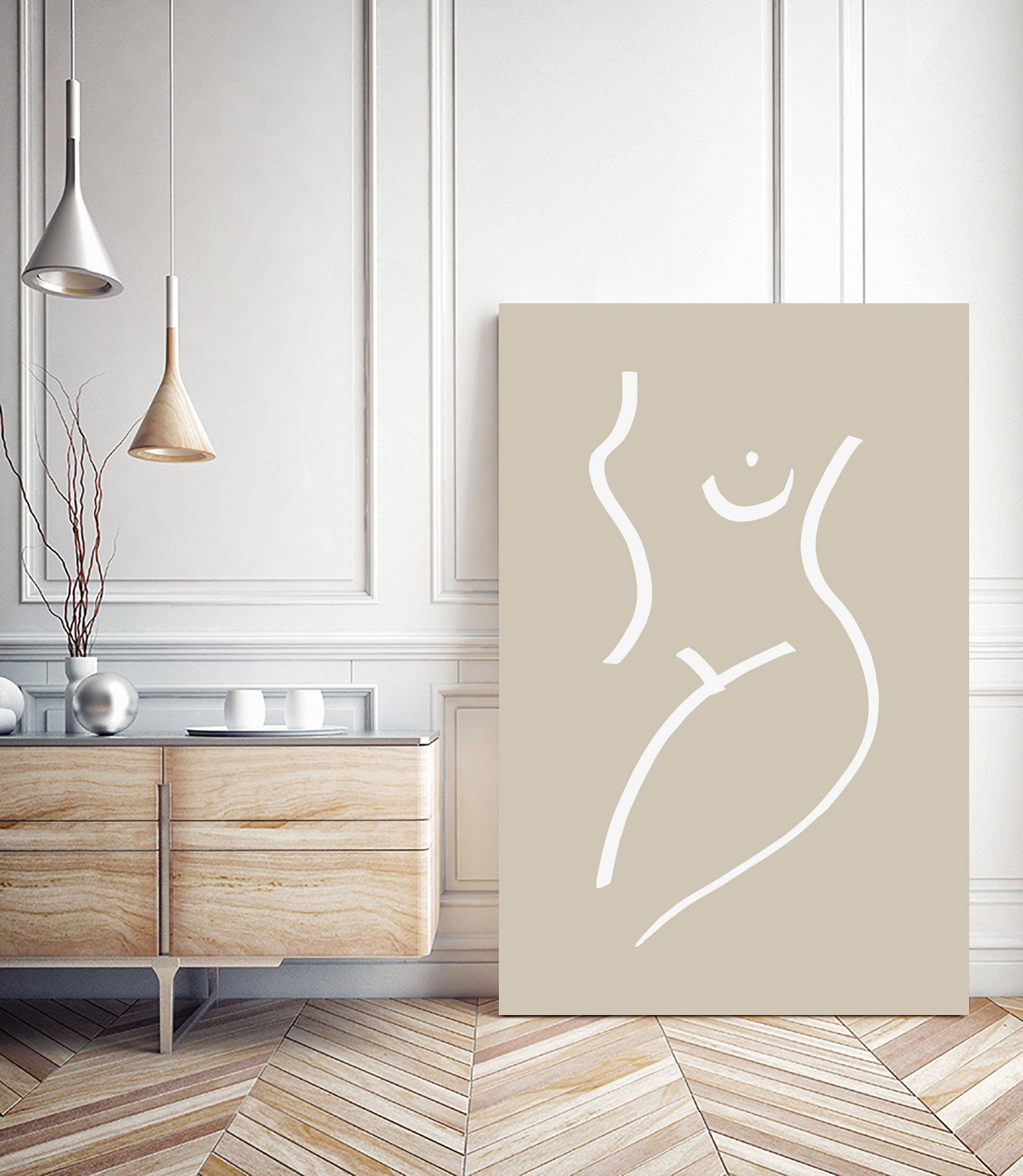 Body Sketch Sand by Pictufy on GIANT ART - line art woman