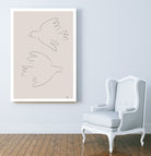 Two Doves by Pictufy on GIANT ART - line art dove