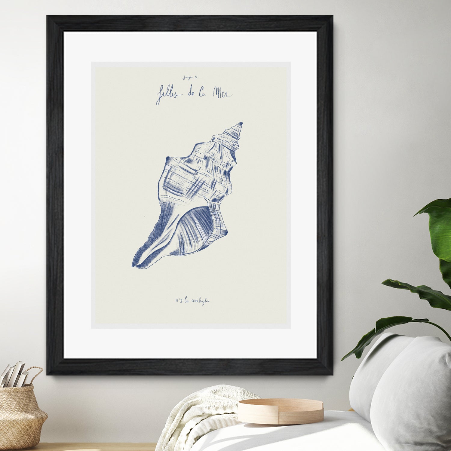 Filles de la mer n.2 - La conchiglia by Giulia Mora on GIANT ART - blue costal  mora