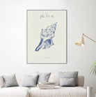 Filles de la mer n.2 - La conchiglia by Giulia Mora on GIANT ART - blue costal  mora