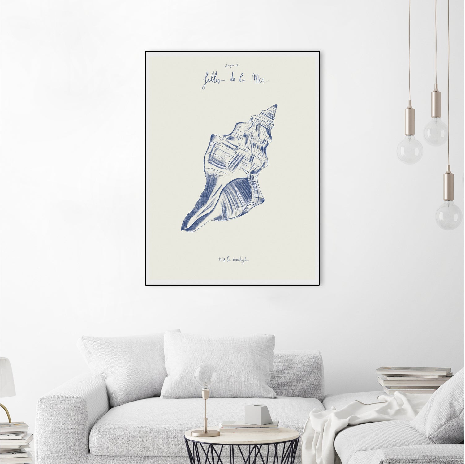 Filles de la mer n.2 - La conchiglia by Giulia Mora on GIANT ART - blue costal  mora