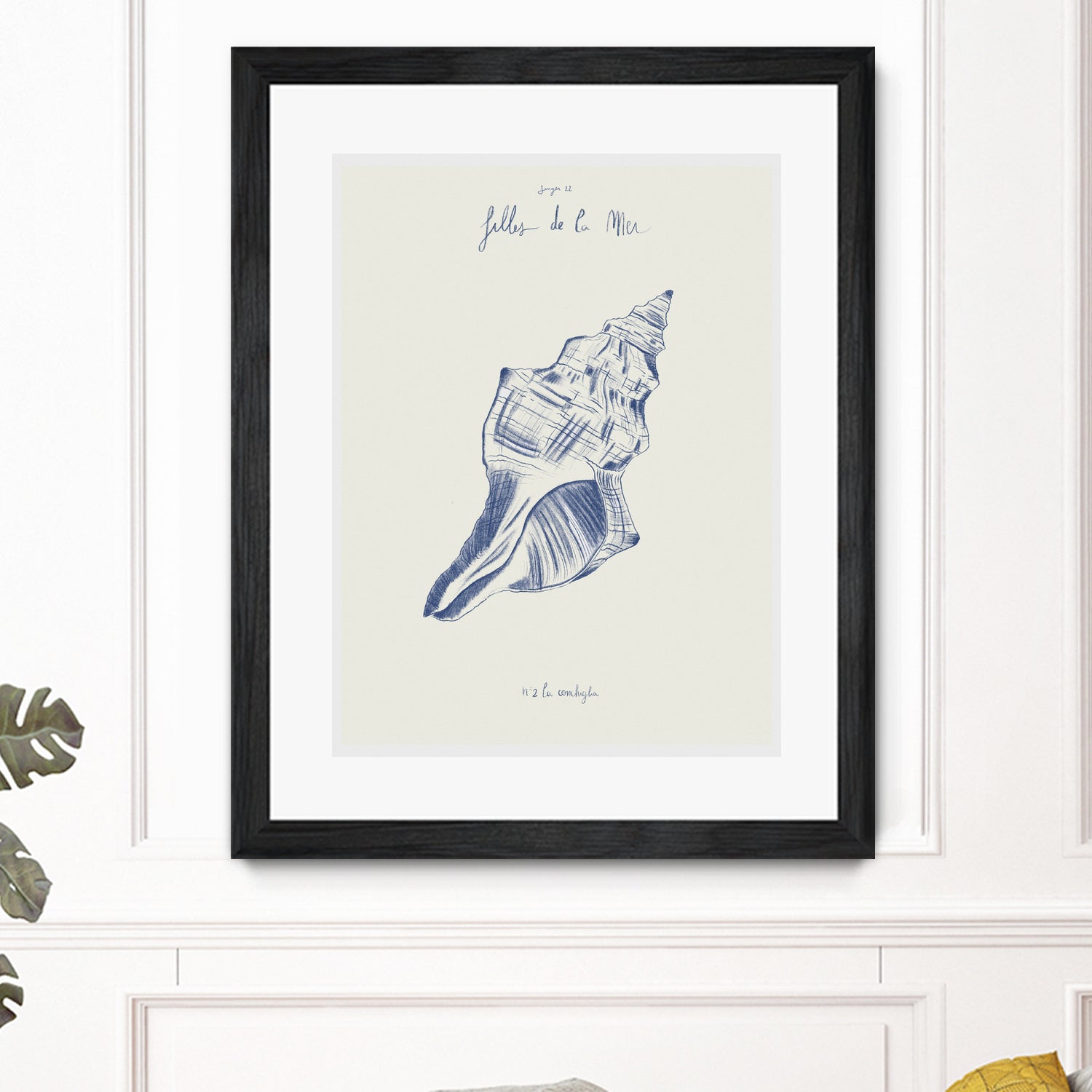 Filles de la mer n.2 - La conchiglia by Giulia Mora on GIANT ART - blue costal  mora