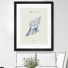 Filles de la mer n.2 - La conchiglia by Giulia Mora on GIANT ART - blue costal  mora
