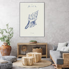 Filles de la mer n.2 - La conchiglia by Giulia Mora on GIANT ART - blue costal  mora