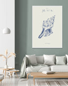 Filles de la mer n.2 - La conchiglia by Giulia Mora on GIANT ART - blue costal  mora