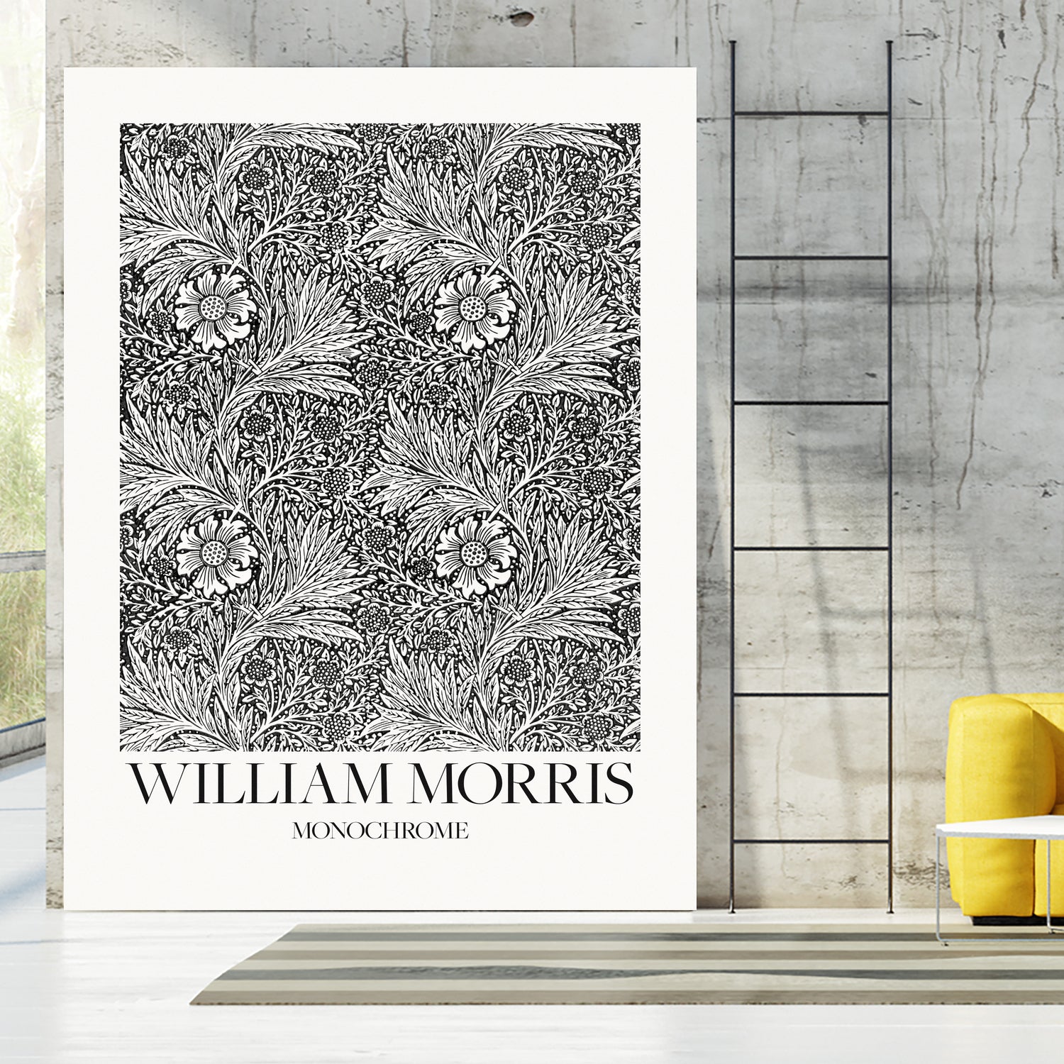Marigold Monochrome by William Morris on GIANT ART - william morris flowers and plants william morris