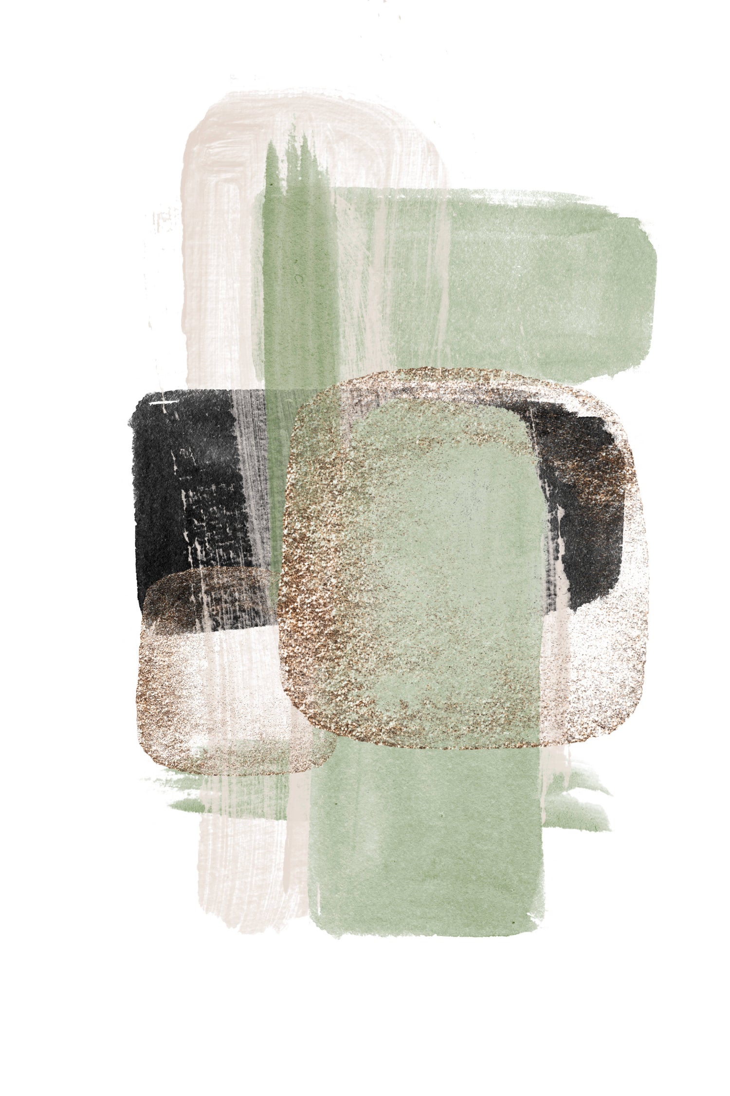 Simple Green-1 by Sally Ann Moss on GIANT ART - abstract geometric abstract