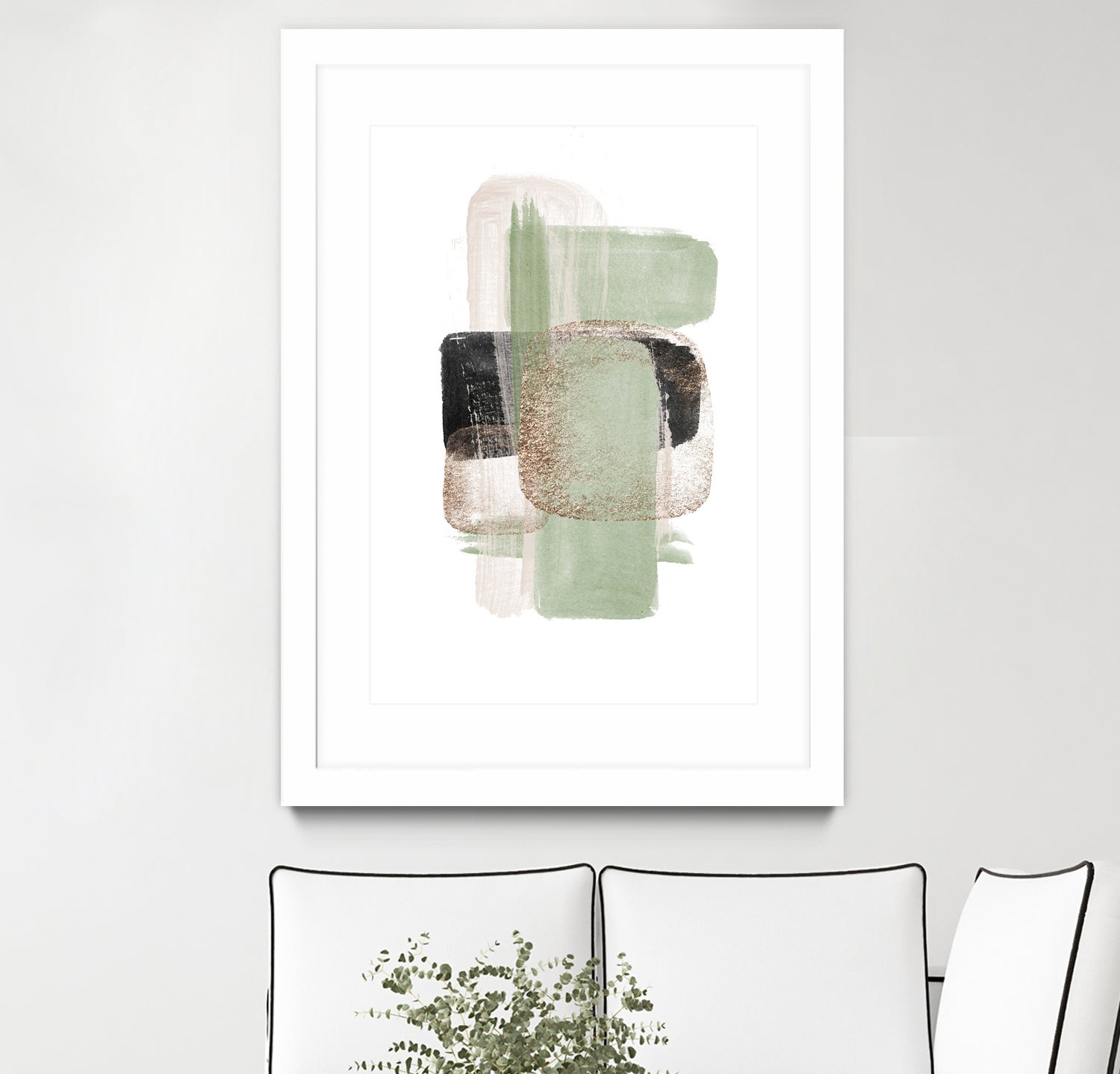 Simple Green-1 by Sally Ann Moss on GIANT ART - abstract geometric abstract