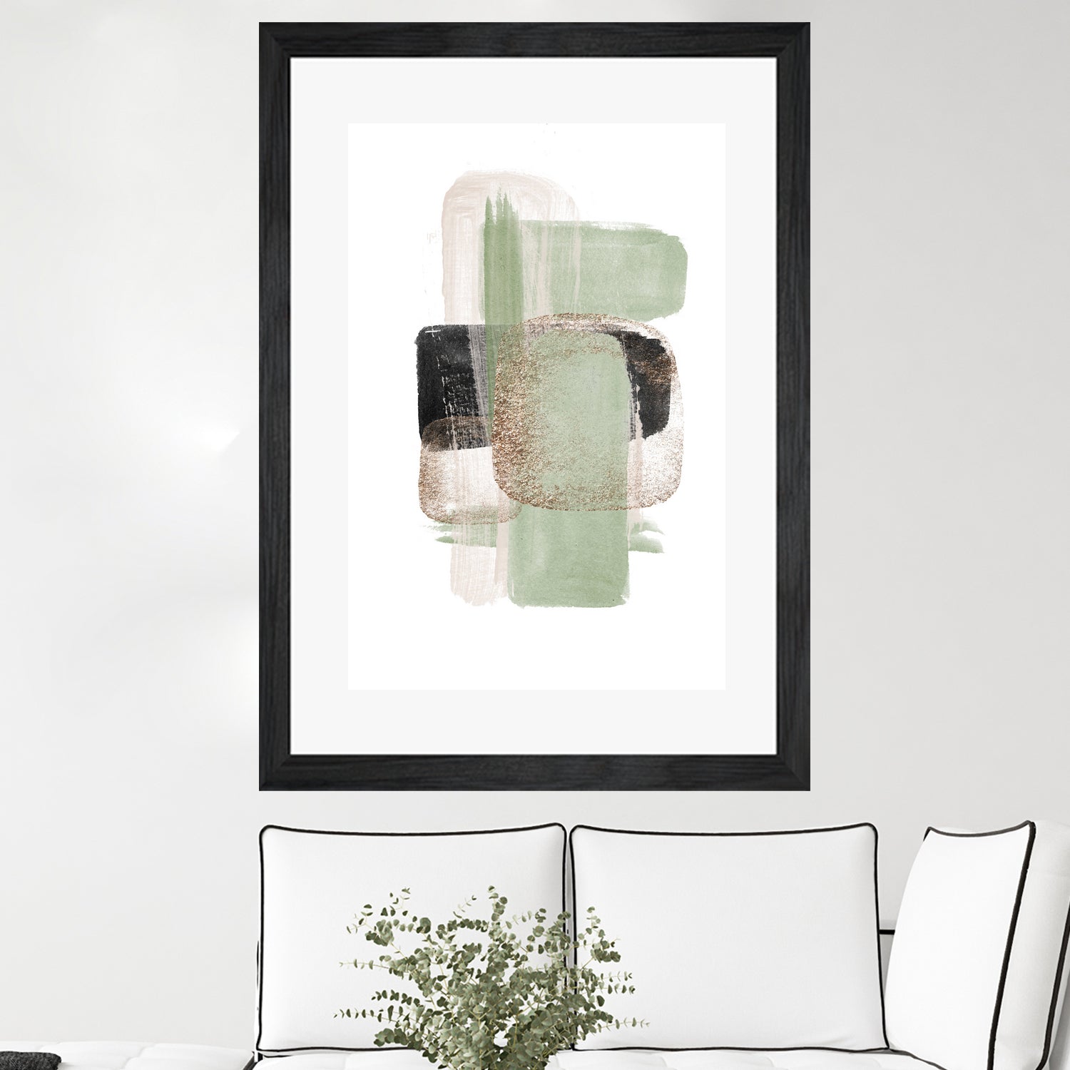 Simple Green-1 by Sally Ann Moss on GIANT ART - abstract geometric abstract
