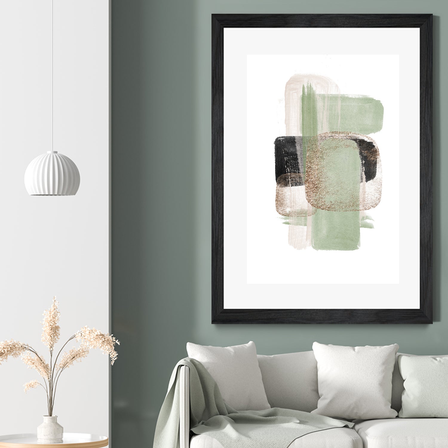 Simple Green-1 by Sally Ann Moss on GIANT ART - abstract geometric abstract