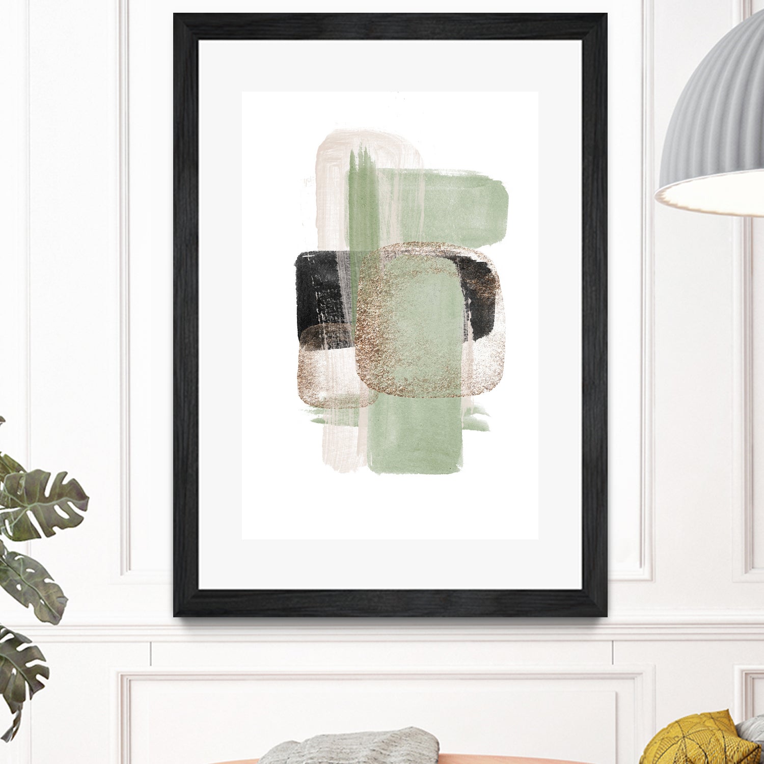 Simple Green-1 by Sally Ann Moss on GIANT ART - abstract geometric abstract