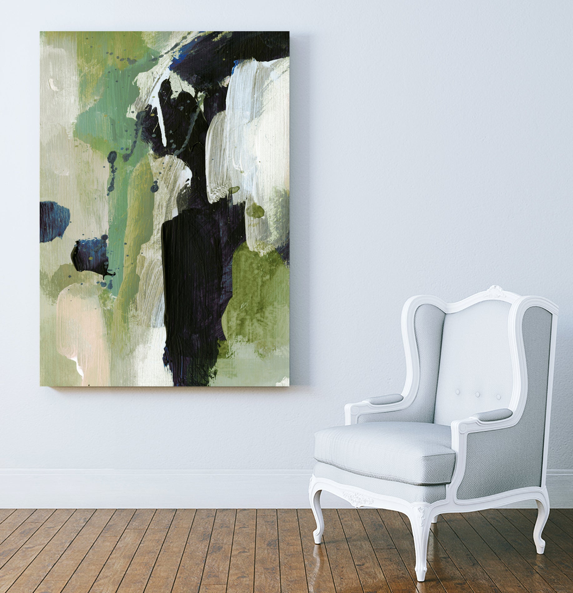 Waterfall by Dan on GIANT ART - abstract green