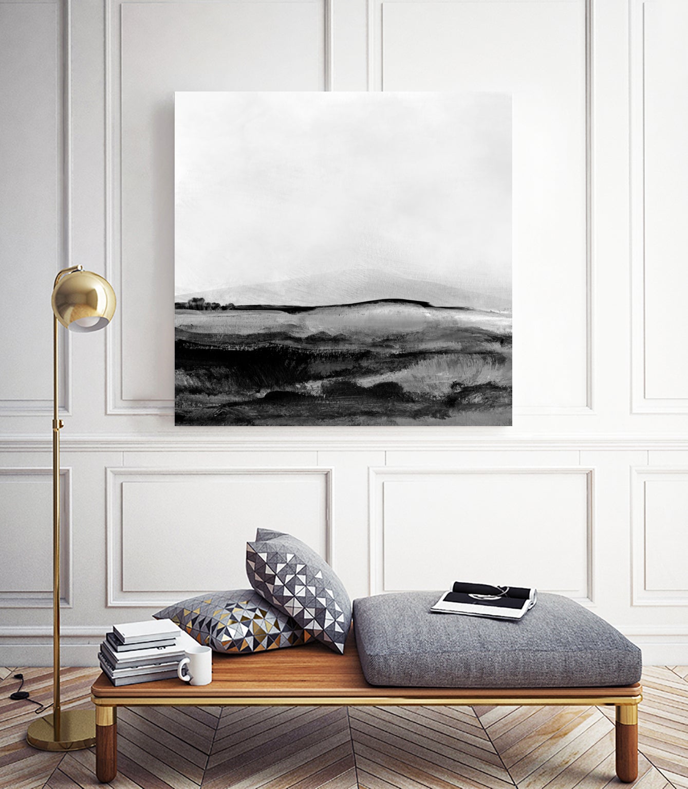 Mono Landscape No1 by Dan Hobday on GIANT ART - landscape abstract landscape