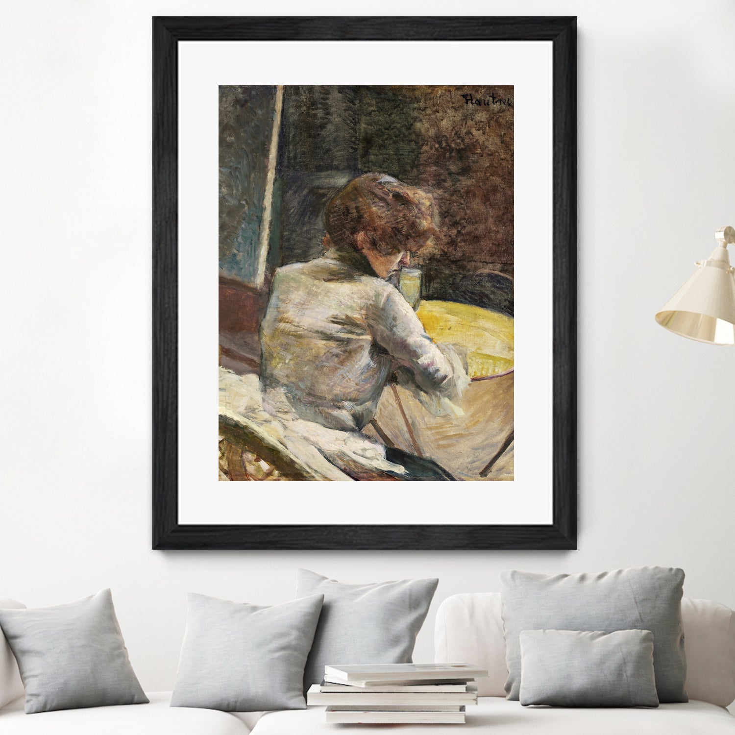 Waiting (ca.1887) by TOULOUSE LAUTREC on GIANT ART - figurative toulouse lautrec