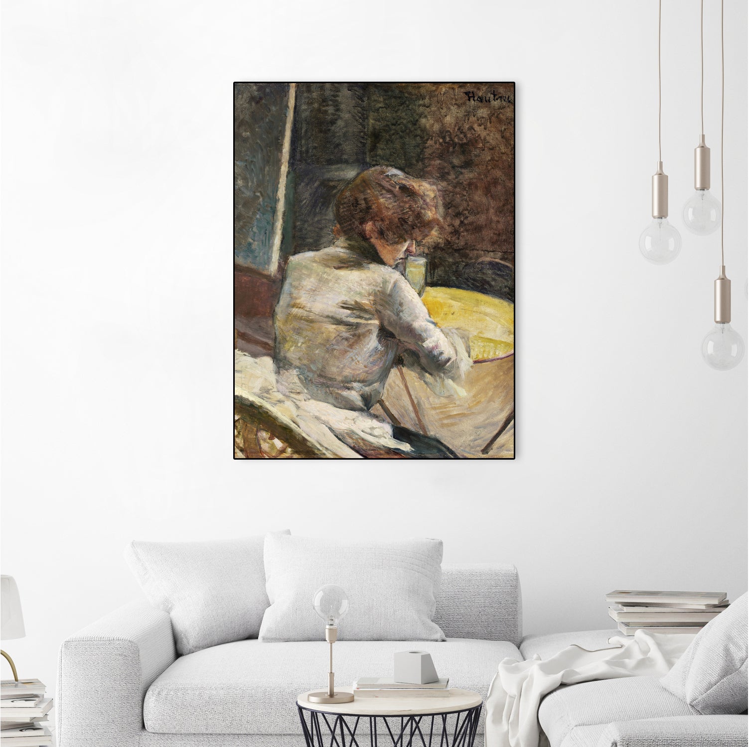 Waiting (ca.1887) by TOULOUSE LAUTREC on GIANT ART - figurative toulouse lautrec