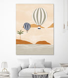 Airballoons In Dessert by Ivy on GIANT ART - illustration hot air balloon