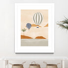 Airballoons In Dessert by Ivy on GIANT ART - illustration hot air balloon