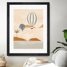 Airballoons In Dessert by Ivy on GIANT ART - illustration hot air balloon