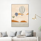 Airballoons In Dessert by Ivy on GIANT ART - illustration hot air balloon