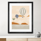 Airballoons In Dessert by Ivy on GIANT ART - illustration hot air balloon