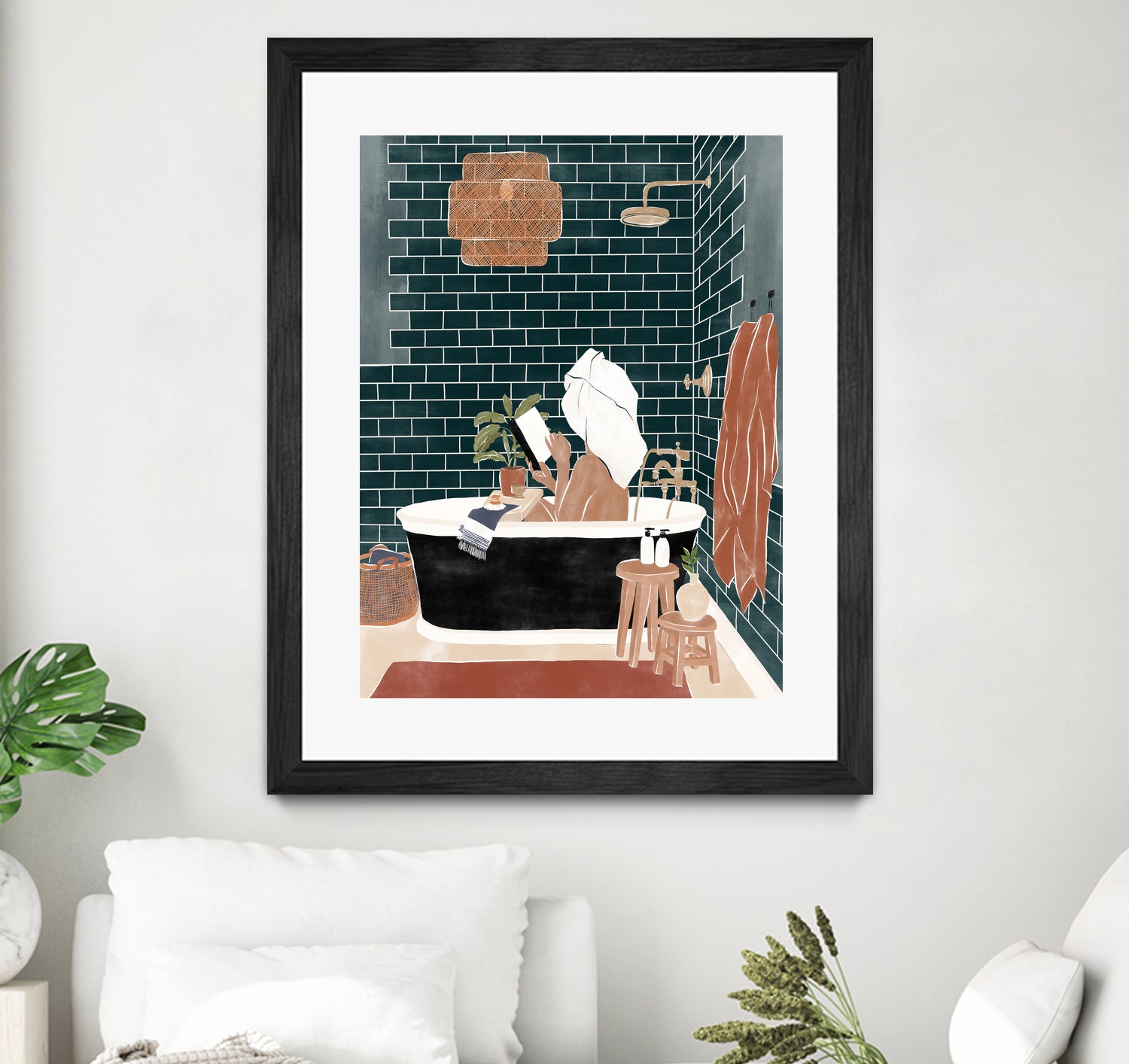 Bathroom Babe by Ivy Green Illustrations on GIANT ART - home illustration home