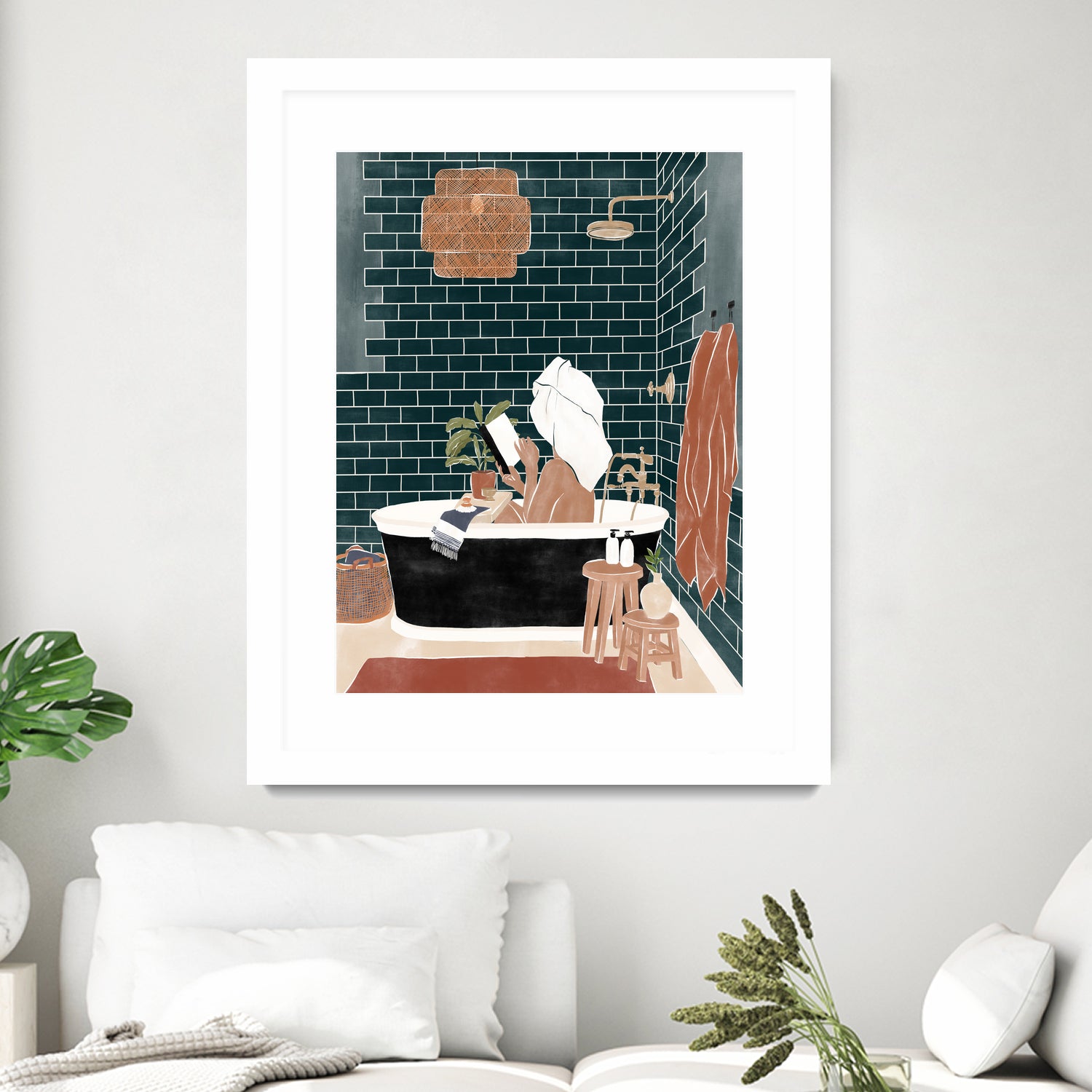 Bathroom Babe by Ivy Green Illustrations on GIANT ART - home illustration home