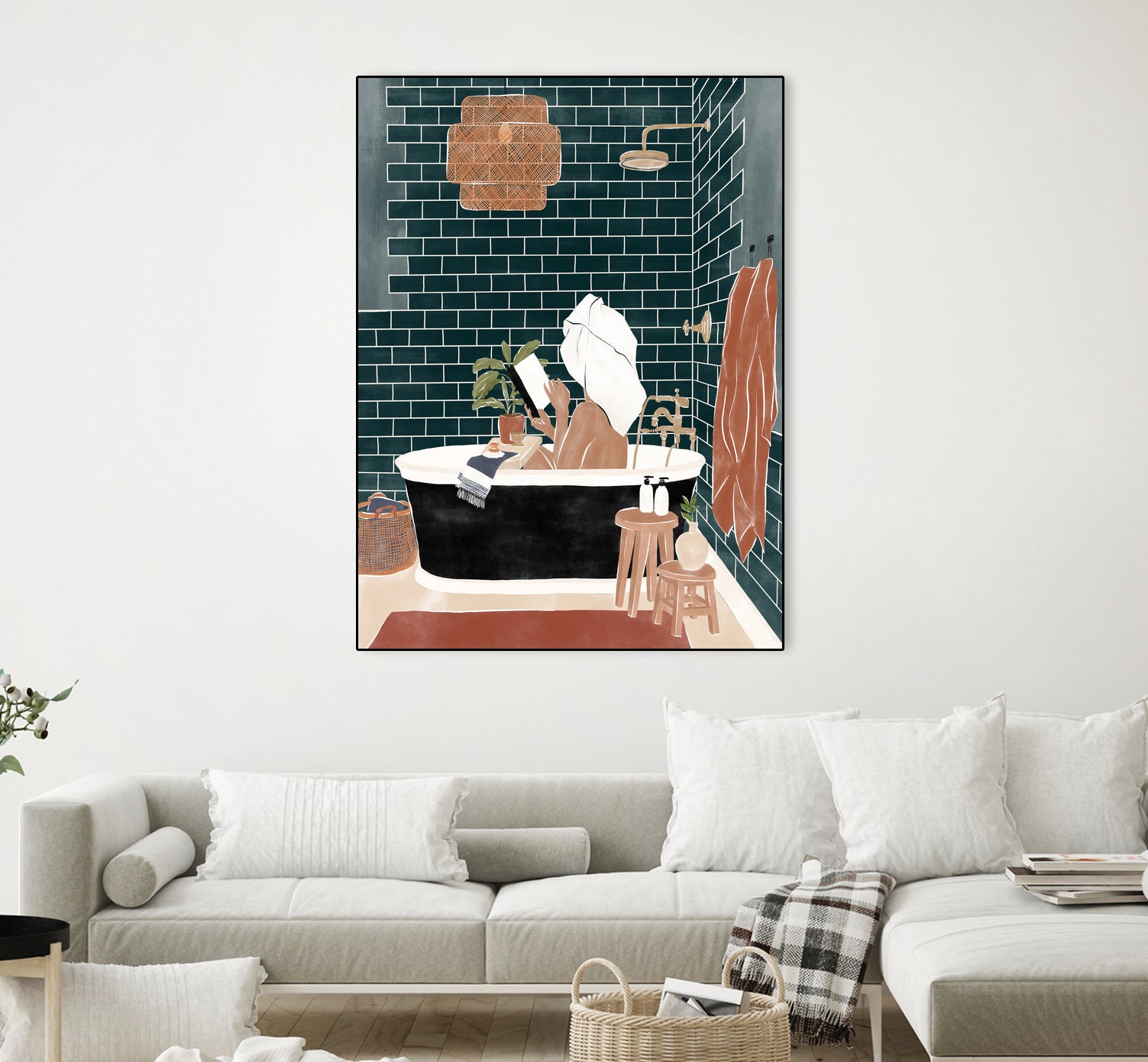 Bathroom Babe by Ivy Green Illustrations on GIANT ART - home illustration home