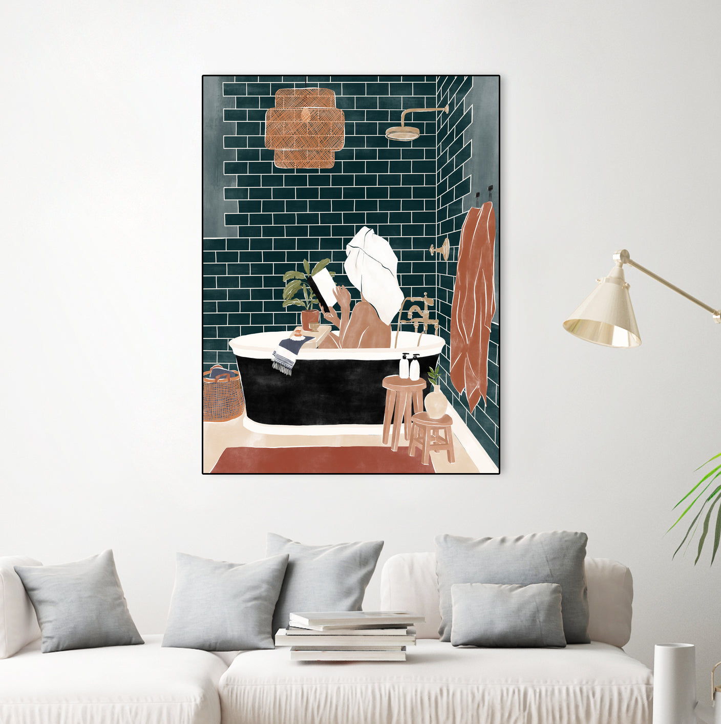 Bathroom Babe by Ivy Green Illustrations on GIANT ART - home illustration home