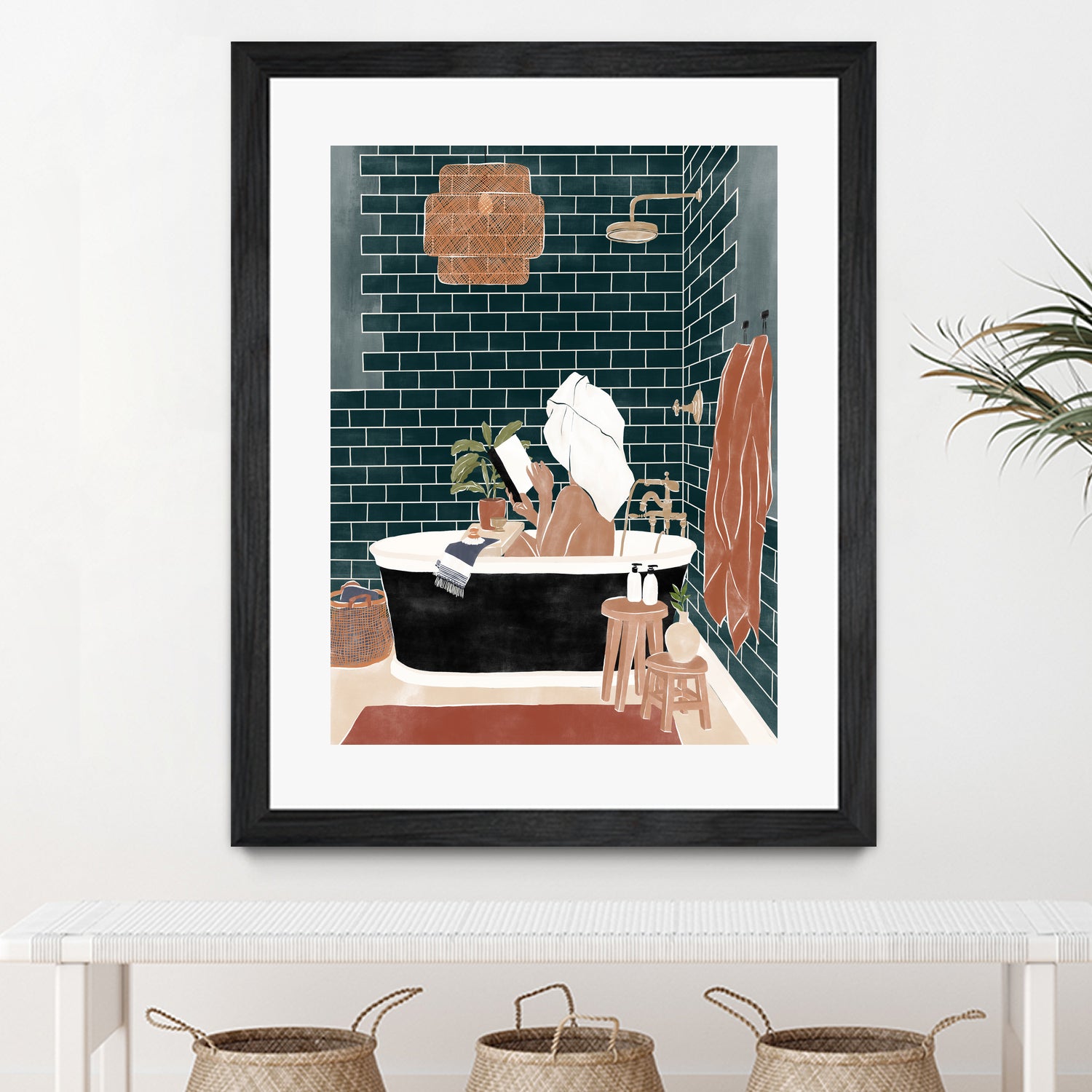 Bathroom Babe by Ivy Green Illustrations on GIANT ART - home illustration home