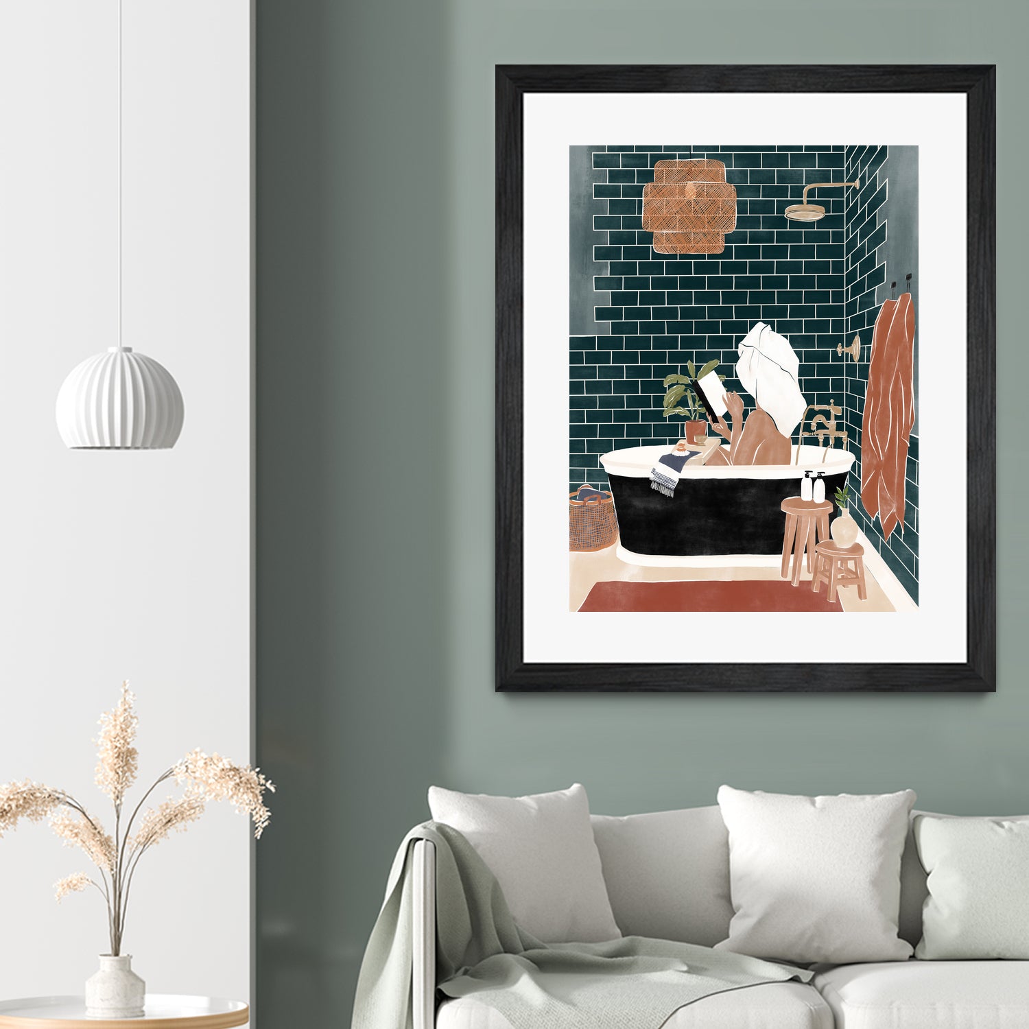Bathroom Babe by Ivy Green Illustrations on GIANT ART - home illustration home