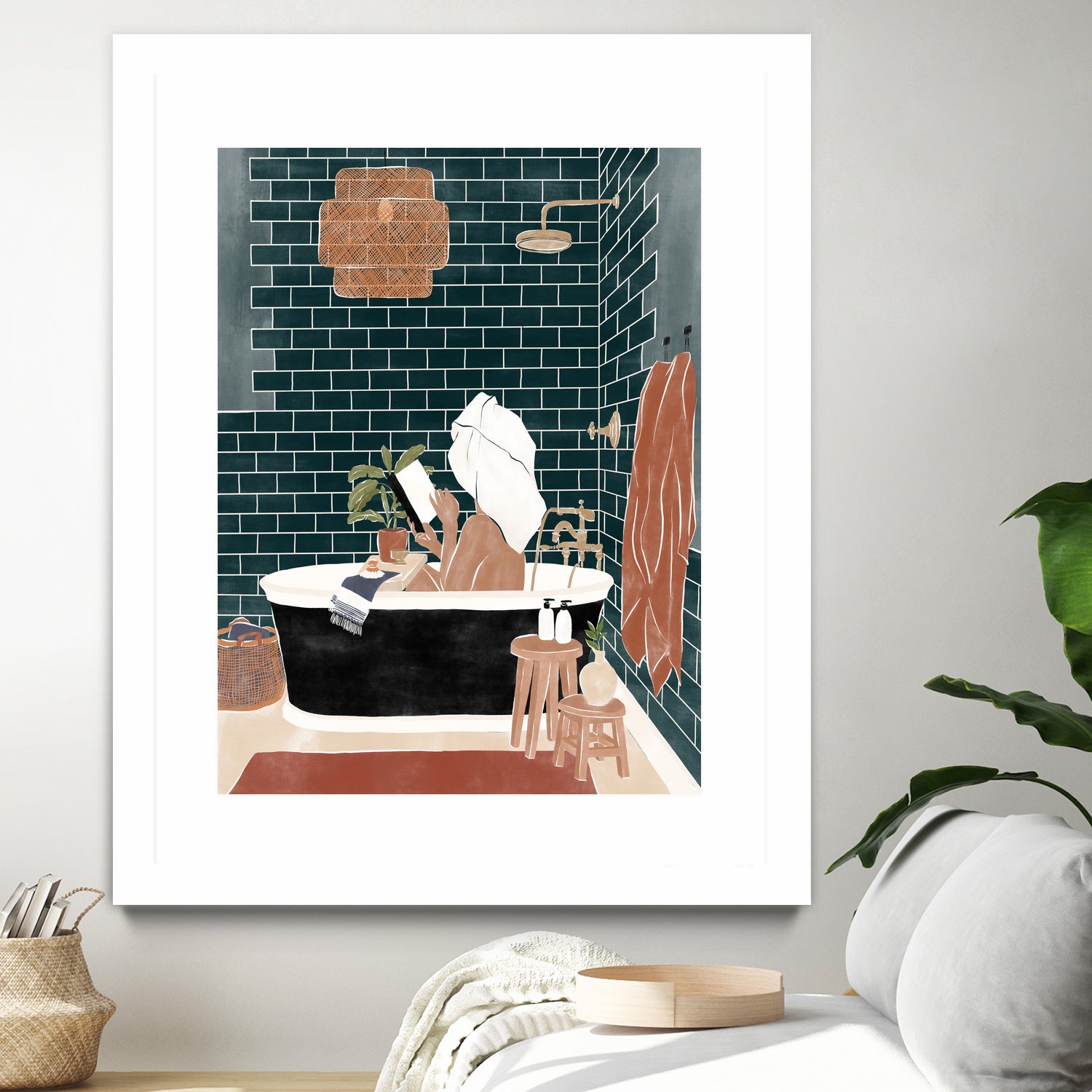Bathroom Babe by Ivy Green Illustrations on GIANT ART - home illustration home