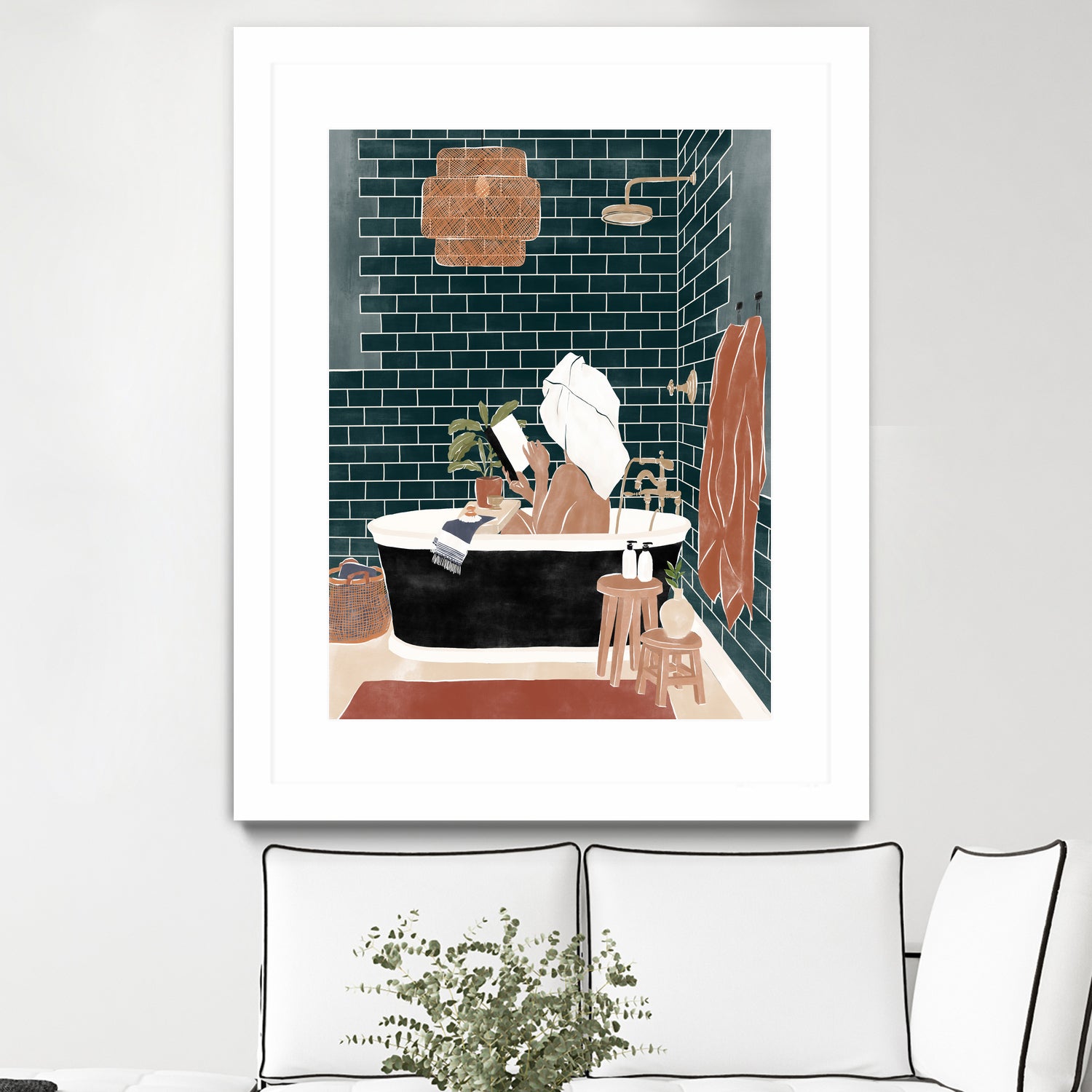 Bathroom Babe by Ivy Green Illustrations on GIANT ART - home illustration home