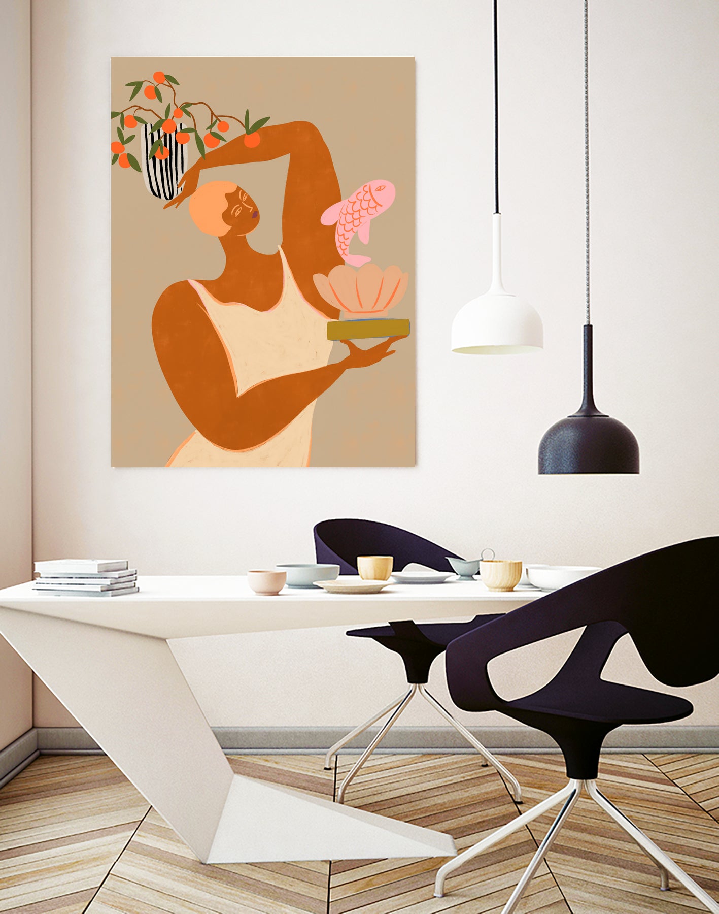 Fish And Oranges by Arty on GIANT ART - figurative color