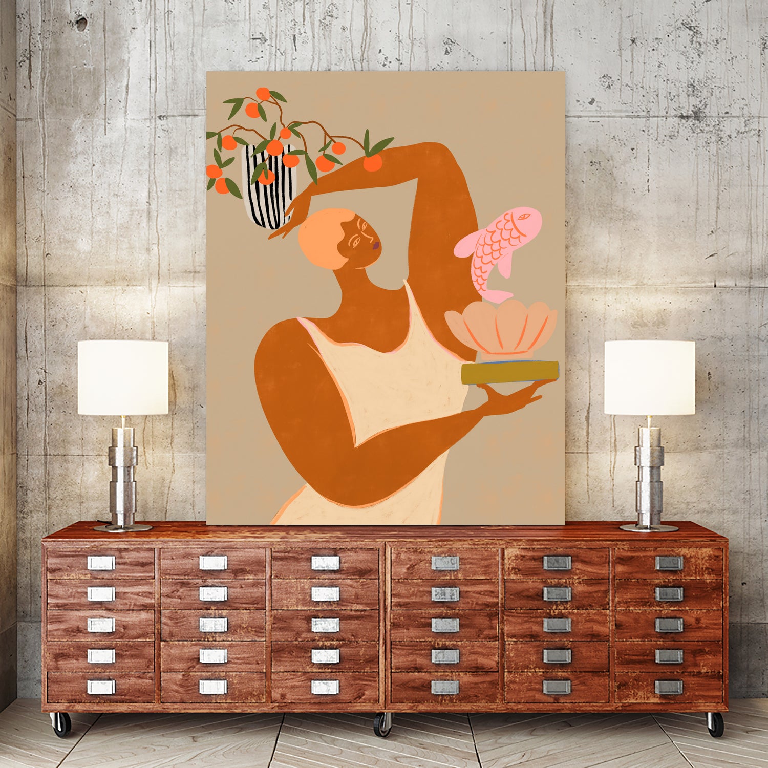 Fish And Oranges by Arty on GIANT ART - figurative color