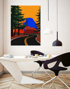 Clacier Road With Half Dome by Rosi Feist on GIANT ART - illustration half dome