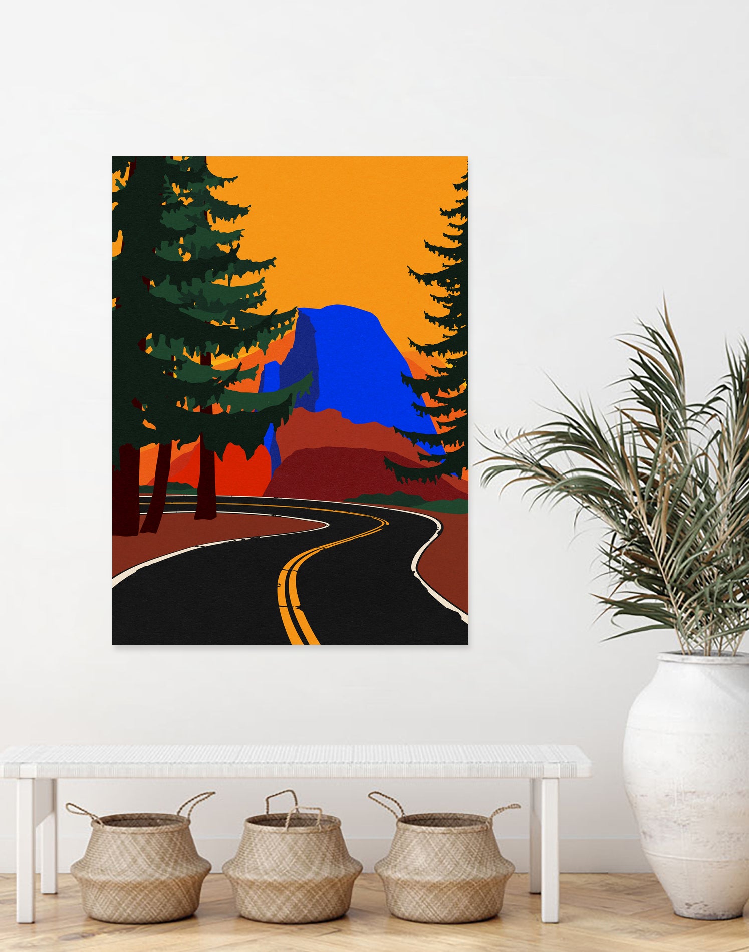 Clacier Road With Half Dome by Rosi Feist on GIANT ART - illustration half dome